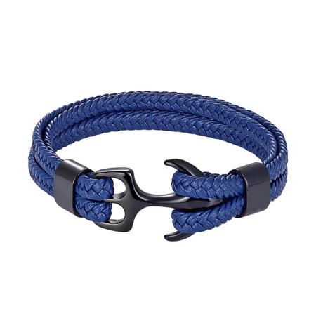 PROMOTII - Bratara Brooks Blue Leather Anchor