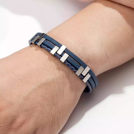 Bratara Brooks Blue Leather Exquisite [1]