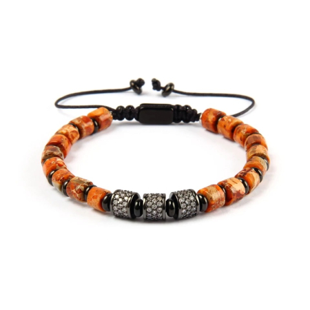 BRATARI PIETRE NATURALE - Bratara Brooks Brown Natural Stones
