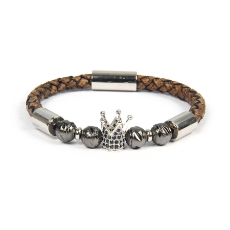 BRATARI PIELE - Bratara Brooks Brown Vintage Design