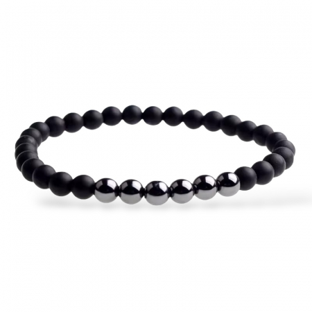 BRATARI PIETRE NATURALE - Bratara Brooks Classic Black Stone