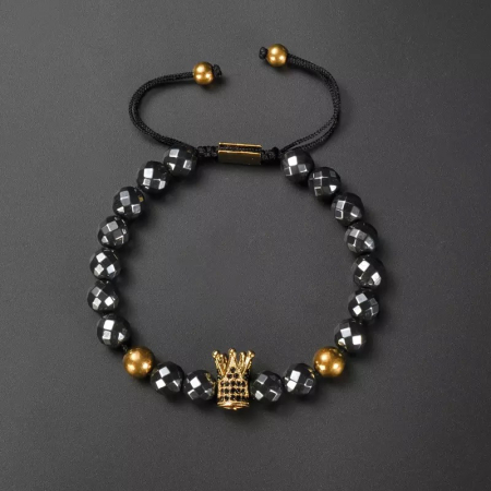 Bratara Brooks Crown Hematit Beads [2]