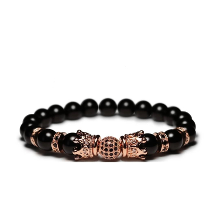 BRATARI PIETRE NATURALE - Bratara Brooks Dama Rose Gold Crown