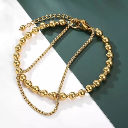 Bratara Brooks Double Chain Gold [1]
