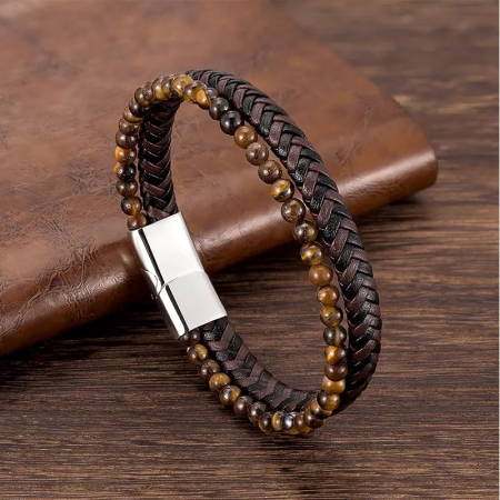 Bratara Brooks Double Layer Brown Style [1]