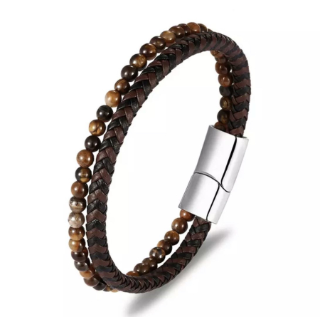 BRATARI PIELE - Bratara Brooks Double Layer Brown Style