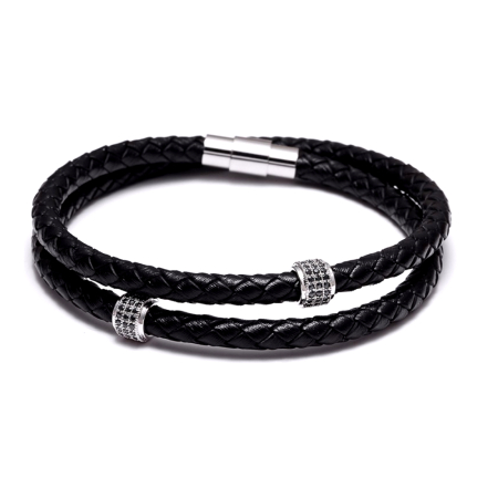 BRATARI PIELE - Bratara Brooks Double Layer Charms