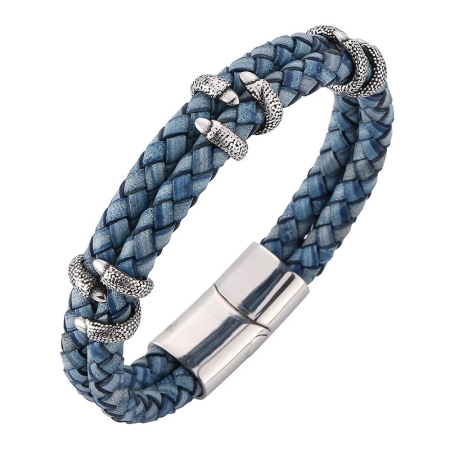 PROMOTII BRATARI - Bratara Brooks Double Strap Blue Snake