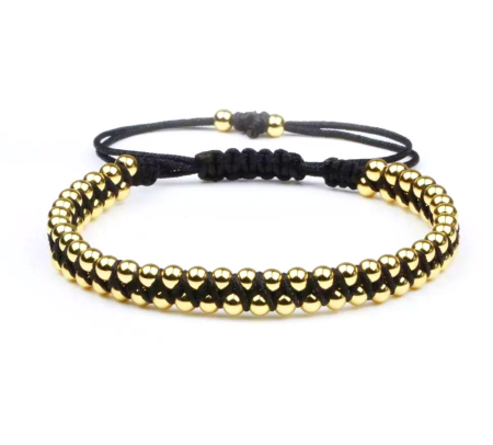 BRATARI LUXURY - Bratara Brooks Gold Beads Velar