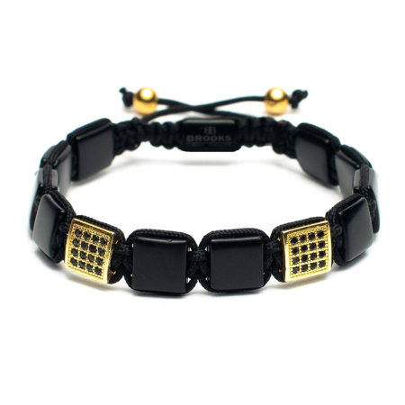 BRATARI LUXURY - Bratara Brooks Gold&Black Fusion Plates