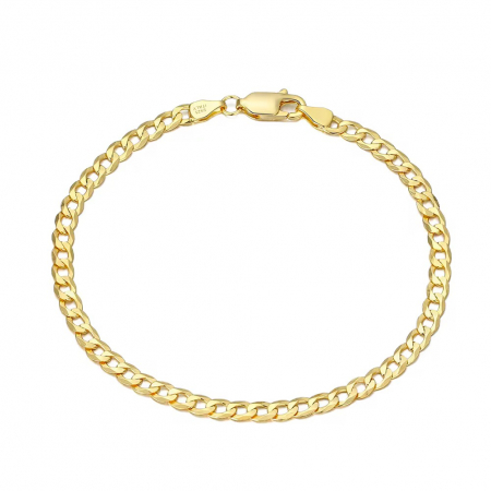 BRATARI METALICE - Bratara Brooks Gold Cuban 19 CM/ 5 mm