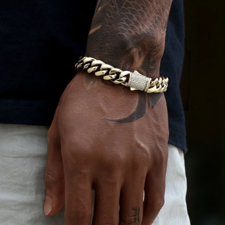 Bratara Brooks Gold Cuban Design [2]
