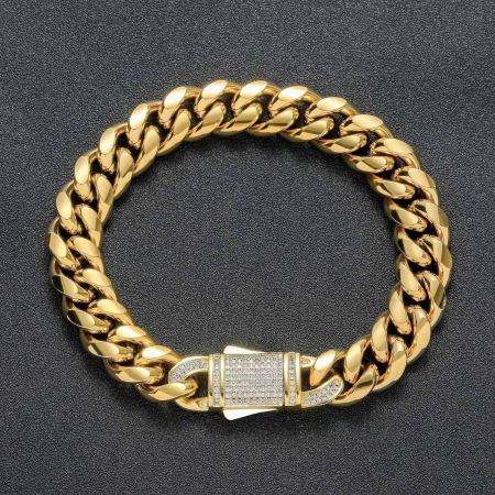 COLIERE INOX - Bratara Brooks Gold Cuban Woman