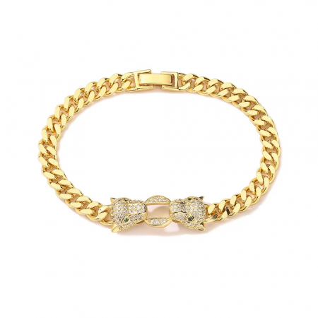 COLIERE INOX - Bratara Brooks Gold Gatopardo