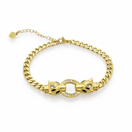 COLIERE INOX - Bratara Brooks Gold Gatopardo Ring