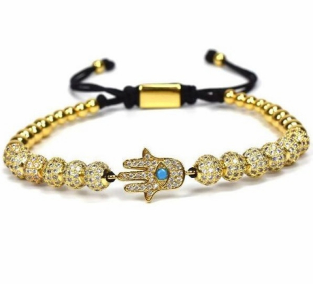 BRATARI LUXURY - Bratara Brooks Gold Luxury Fatima Hand