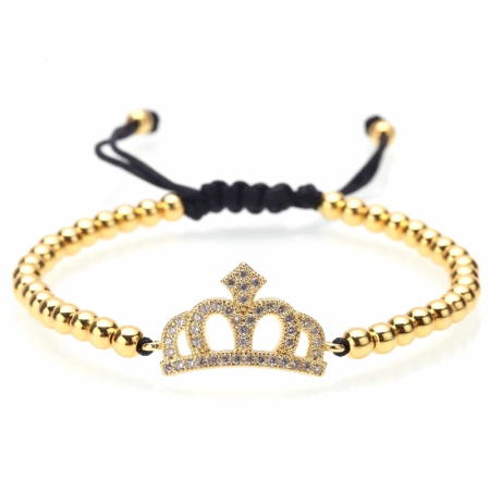 BRATARI CRISTALE - Bratara Brooks Gold Queen Crown