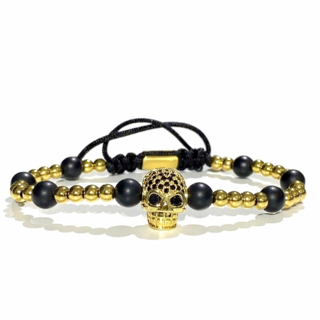 BRATARI LUXURY - Bratara Brooks Gold Skull Pro