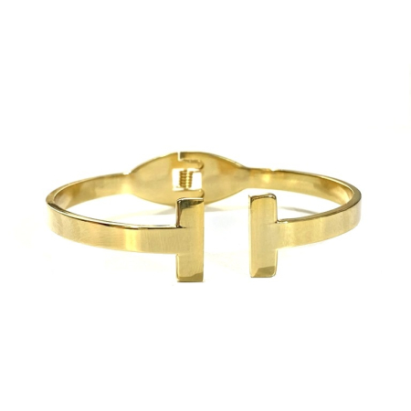 BRATARI SEMICERC - Bratara Brooks Gold T-Bangle