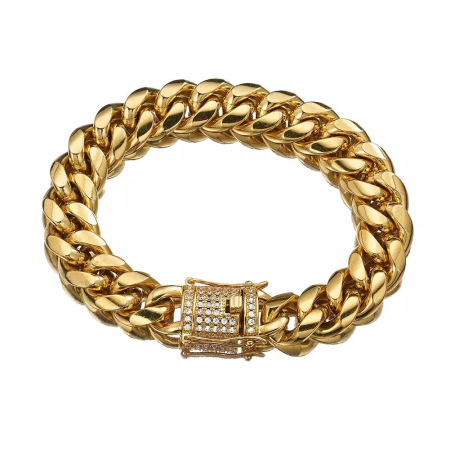 Bratara Brooks Gold The Original Cuban 16 cm [0]