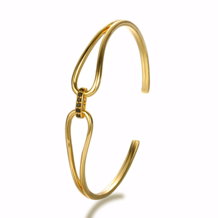 BRATARI CRISTALE - Bratara Brooks Gold Tresor Bangle
