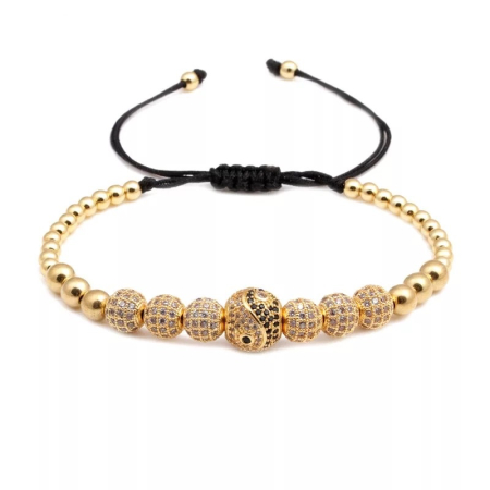 BRATARI LUXURY - Bratara Brooks Gold Yin Yang Charms