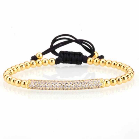 BRATARI LUXURY - Bratara Brooks Gold Zircon Elysee GOLD