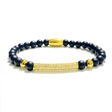 BRATARI PIETRE NATURALE - Bratara Brooks Gold Zircon Tube