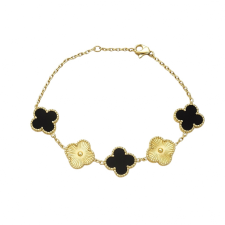 BRATARI CRISTALE - Bratara Brooks GoldBlack Alhambra