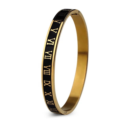 BRATARI CRISTALE - Bratara Brooks GoldBlack Bangle