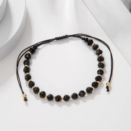 Bratara Brooks GoldBlack Beads Facette [2]