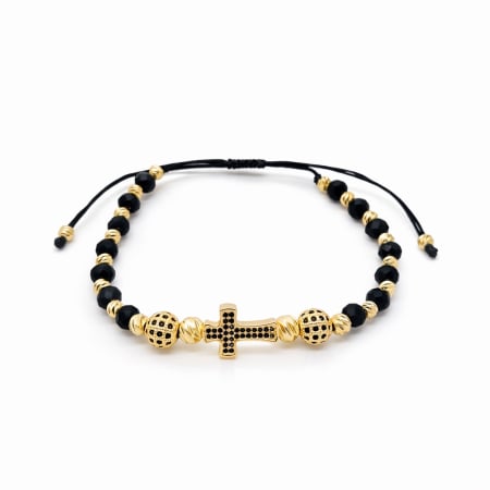 BRATARI BARBATI - Bratara Brooks GoldBlack Cross