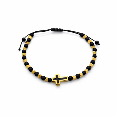 PROMOTII BRATARI - Bratara Brooks GoldBlack Cross