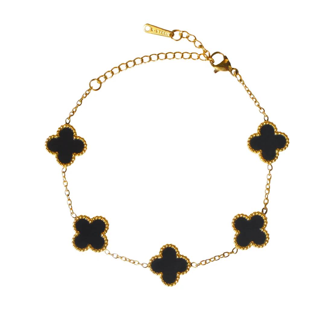 BRATARI LUXURY - Bratara Brooks GoldBlack Flower