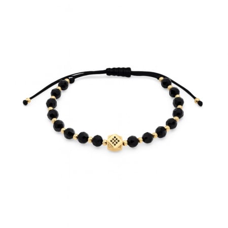 BRATARI BARBATI - Bratara Brooks GoldBlack Hexagon