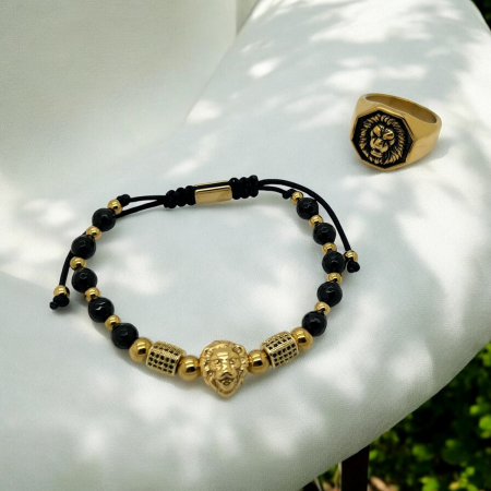 Bratara Brooks GoldBlack Lion Luxury [1]