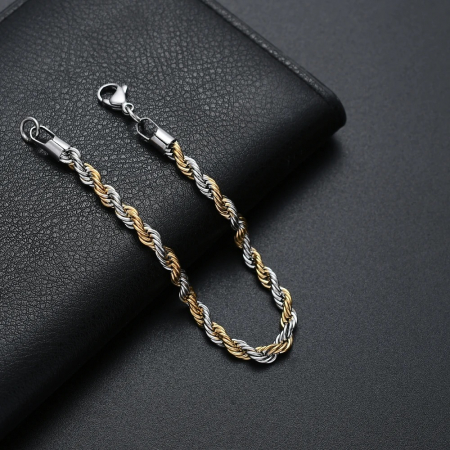 Bratara Brooks GoldSilver Rope [1]
