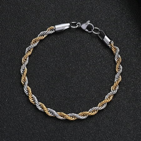 BRATARI METALICE - Bratara Brooks GoldSilver Rope