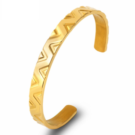 BRATARI SEMICERC - Bratara Brooks Gothic Bangle BLACK