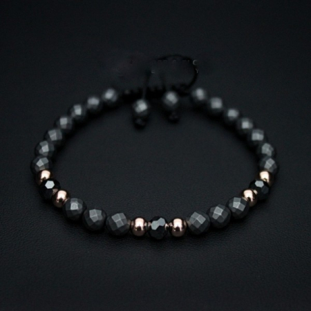 BRATARI PIETRE NATURALE - Bratara Brooks Gray Agate Beads