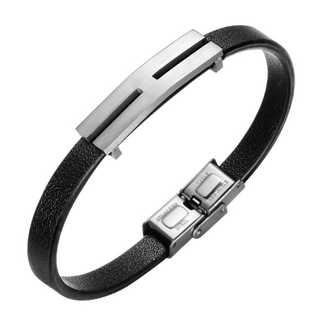 BRATARI PIELE - Bratara Brooks H-Style Silver