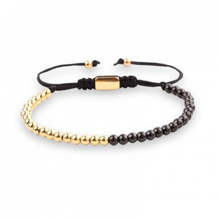 BRATARI LUXURY - Bratara Brooks Half Gold Half Black