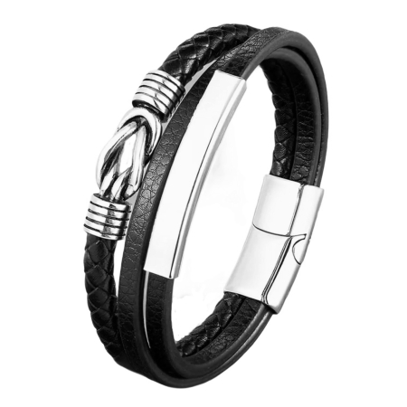 BRATARI PIELE - Bratara Brooks Infinity Silver