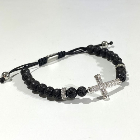 Bratara Brooks Lava Stone Cross [1]