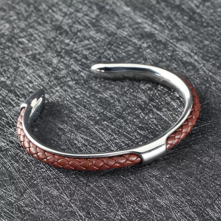 Bratara Brooks Leather Bangle MARO [1]