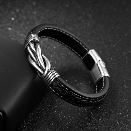 Bratara Brooks Leather Infinity Anchor [2]