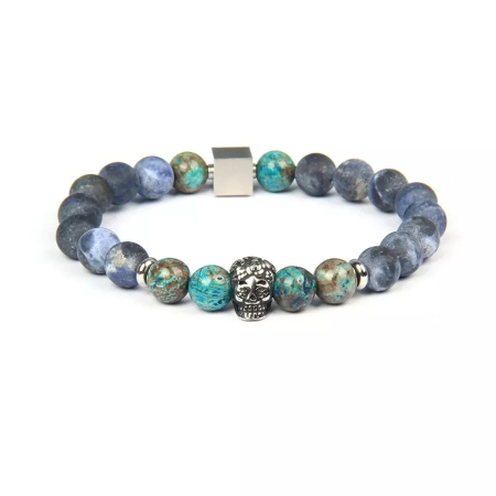 BRATARI PIETRE NATURALE - Bratara Brooks Mix Natural Stones Skull