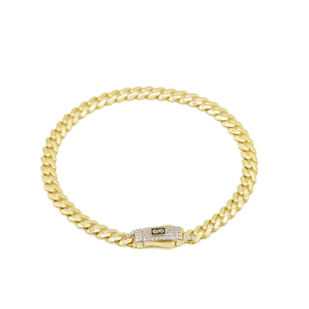 BRATARI CRISTALE - Bratara Brooks Monaco Gold Plated 14K 6 MM / 19 CM