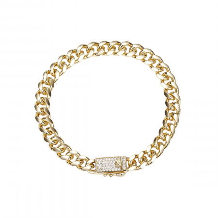 BRATARI METALICE - Bratara Brooks Monaco Gold Plated 14K / 6 MM
