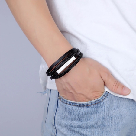 Bratara Brooks Multistrap Casual Silver Tube 20 CM [1]